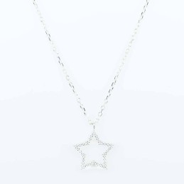 Necklace Star 15mm. 45cms. Circonia