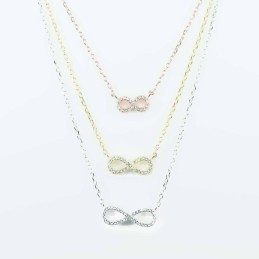 Necklace Infinity 3,pc 5x11+7x16+8x21mm. Circonia
