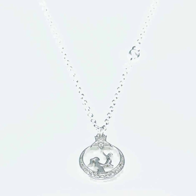 Necklace  Mother and Baby  Circonia