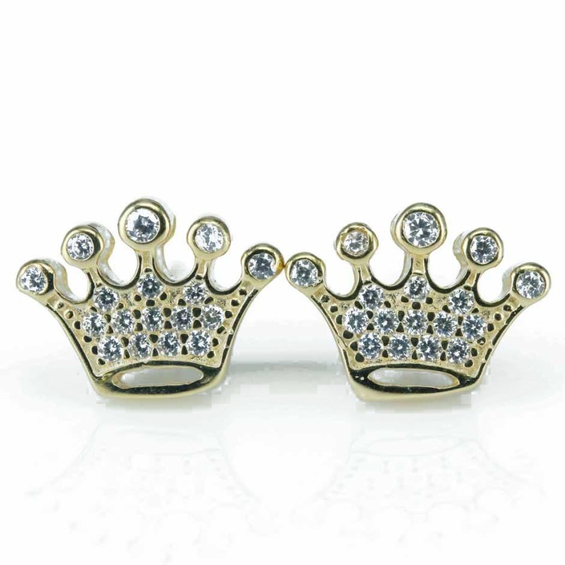 Earring Hand 8x11mm. Circonia Gold Earring Hand 8x11mm. Circonia Gold