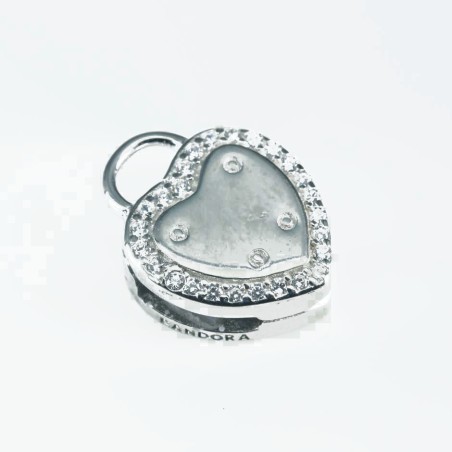 Charm For Bracelet  heart 11mm. Circonia