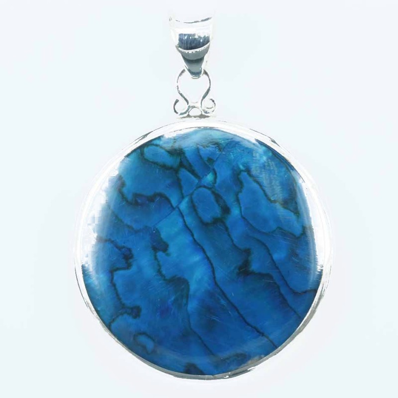 Pendant Round 32mm. Abalon Shell Pendant Round 32mm. Abalon Shell
