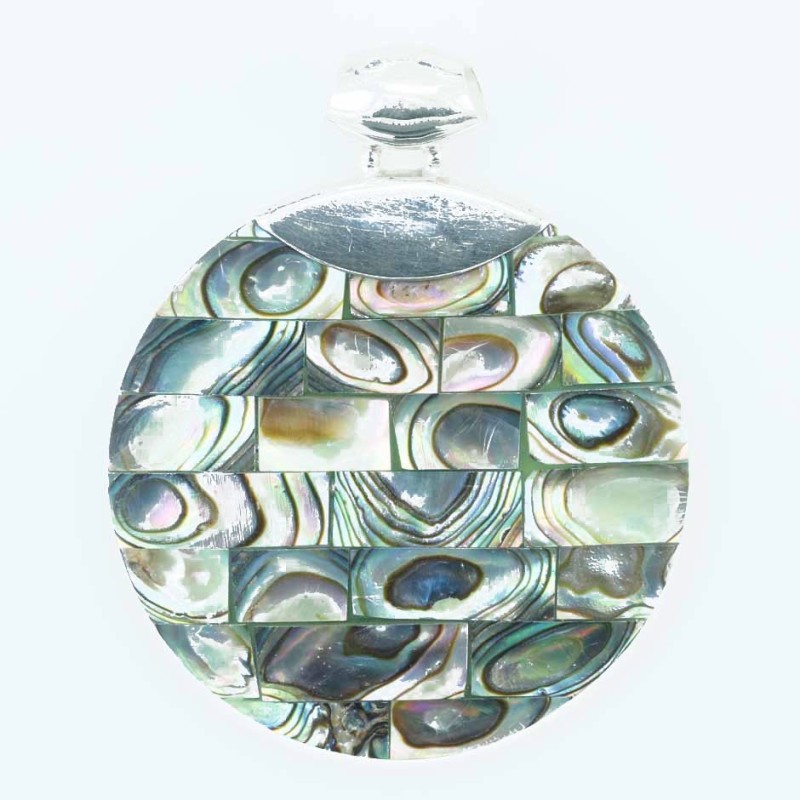 Pendant Round 41mm. Abalon Shell