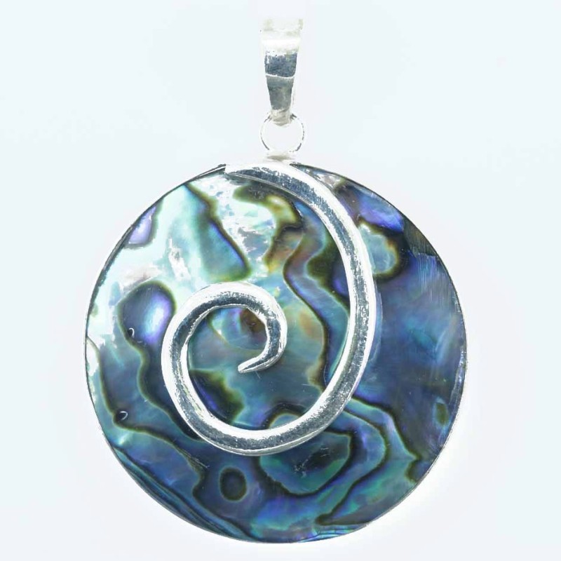 Pendant Round 30mm. Abalon Shell Pendant Round 30mm. Abalon Shell