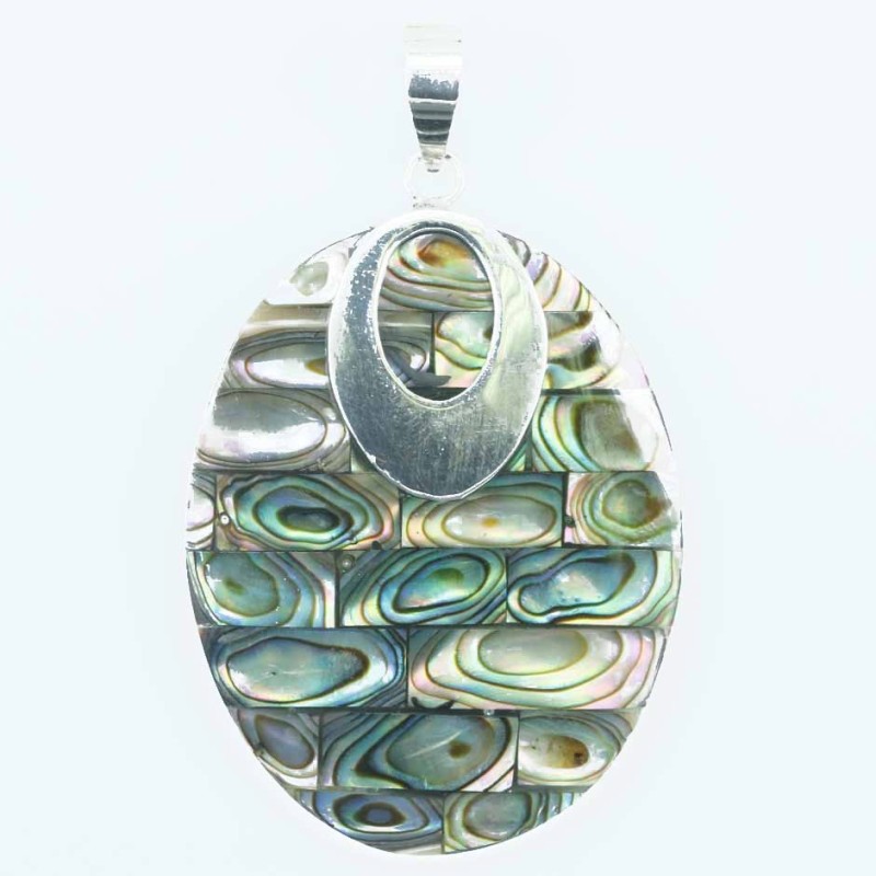 Pendant Oval 33x47mm. Abalon Shell