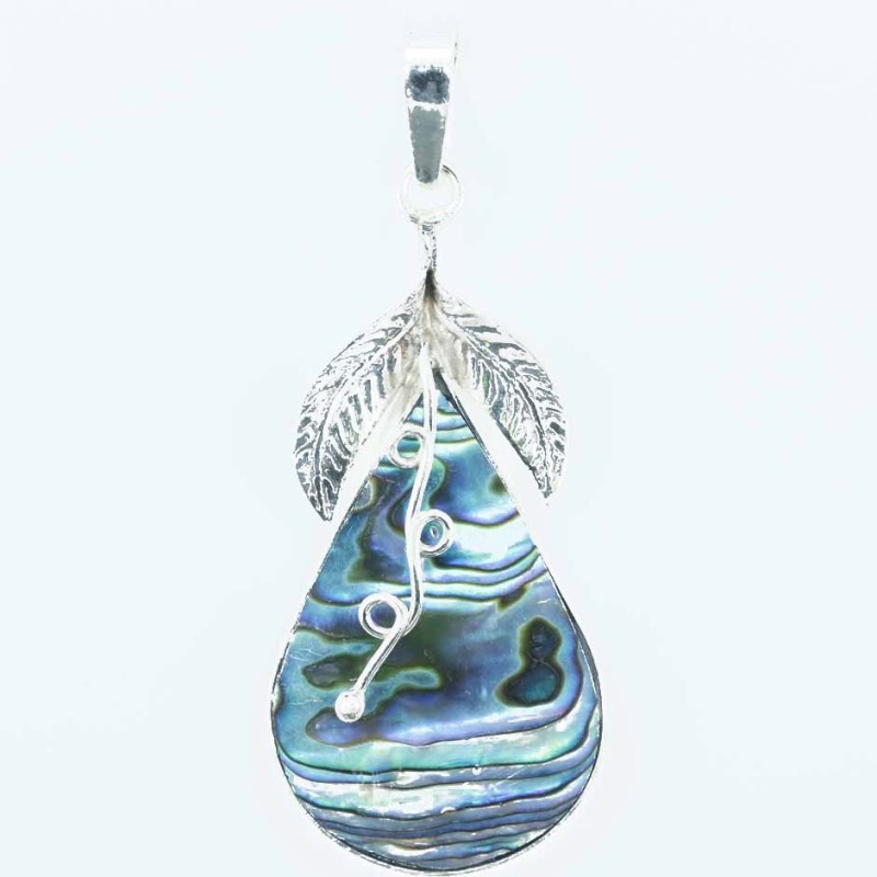 Pendant Drop 19x42mm. Abalon Shell