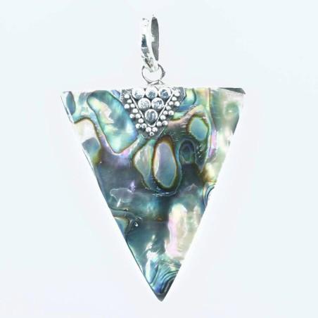 Pendant Triangle 23x33mm. Abalon Shell