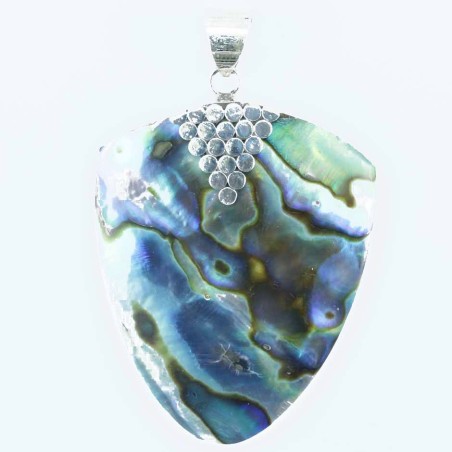 Pendant Opposite Drop 32x45mm. Abalon Shell