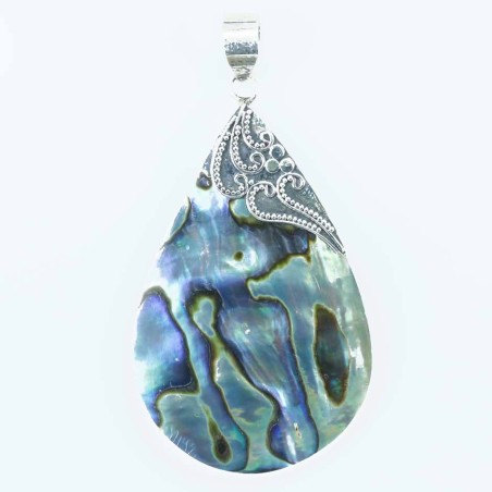 Pendant Drop 30x58mm. Abalon Shell