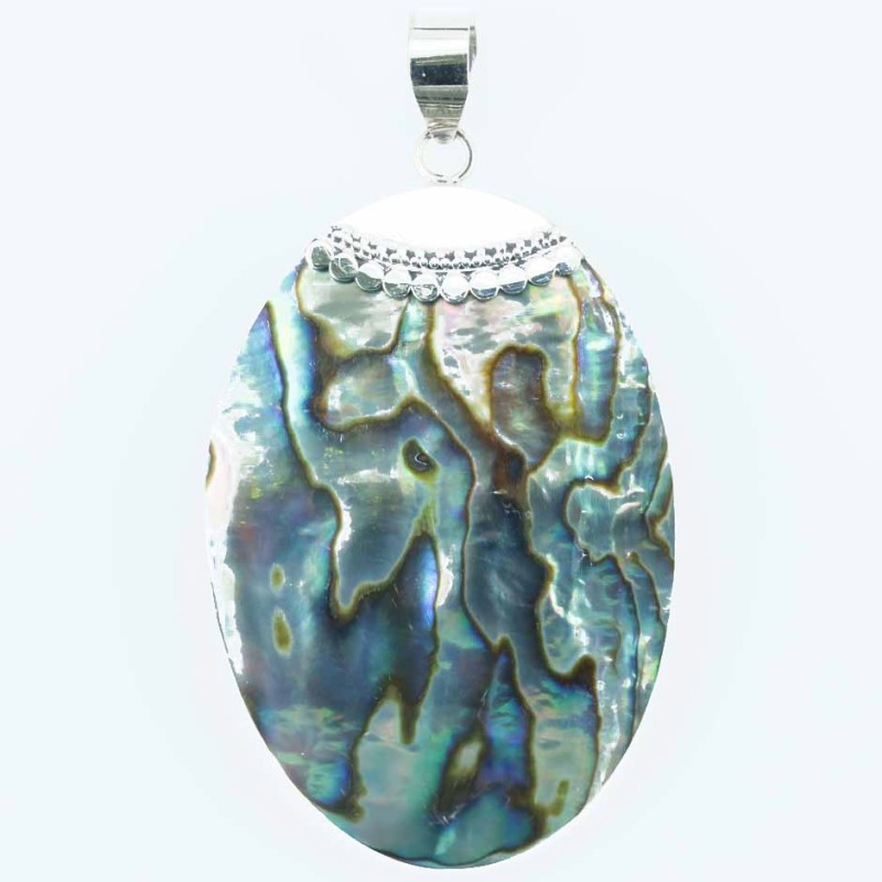 Pendant Oval 28x47mm. Abalon Shell