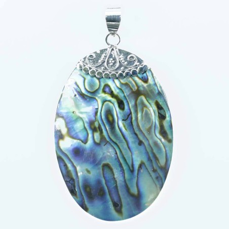 Pendant Oval 29x49mm. Abalon Shell