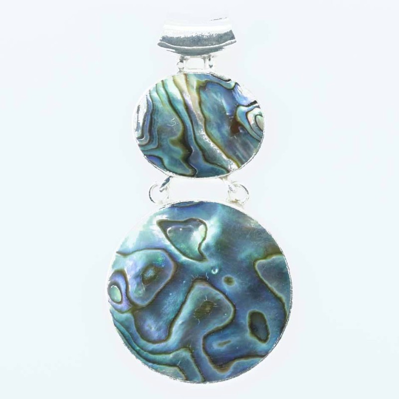 Pendant 2 Oval+rd 23x46mm. Abalon Shell Pendant 2 Oval+rd 23x46mm. Abalon Shell