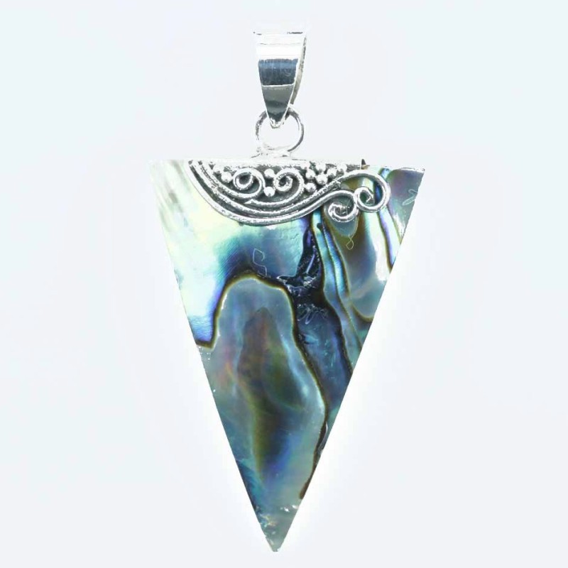 Pendant Triangle 17x35mm. Abalon Shell