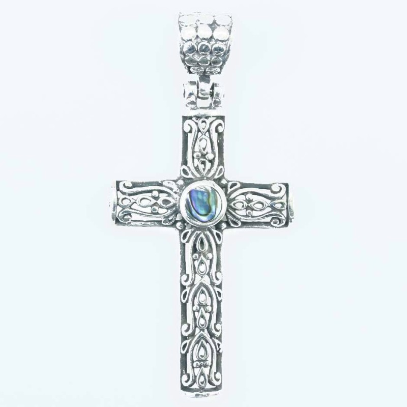 Pendant Cross 26x56mm. Abalon Shell Pendant Cross 26x56mm. Abalon Shell