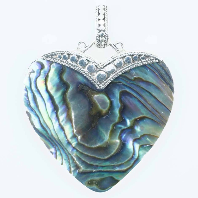 Pendant Heart 36mm. Abalon Shell Pendant Heart 36mm. Abalon Shell