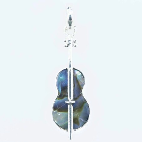 Pendant Violin 9x27mm. Abalon Shell