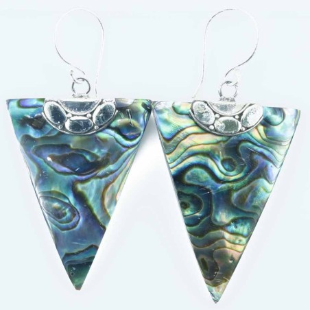 Earring Triangle 21x31mm. Abalon Shell