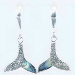 Earring Whale tail 18x22mm....