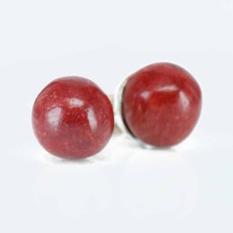 Earring Ball 7mm. Coral