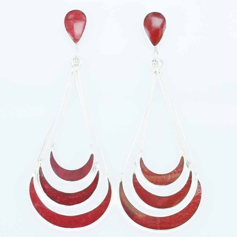 Earring Bag  22x59mm. Coral