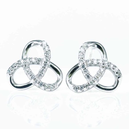 Earring Bow 9mm. Circonia