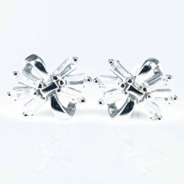 Earring Star 6x8mm. Circonia