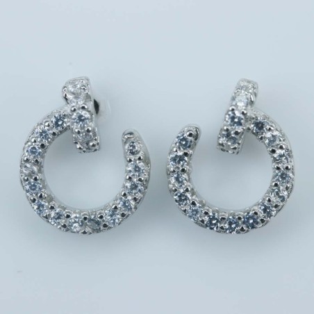 Earring C" 7mm. Circonia