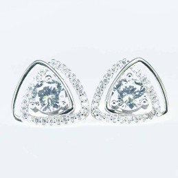 Earring Triangle 10x12mm. Circonia