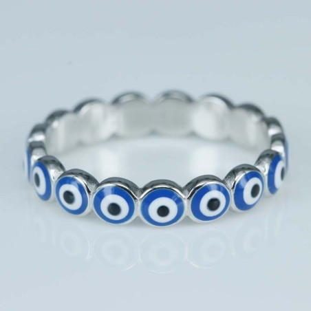 Ring Eyes 4mm. Blue Color