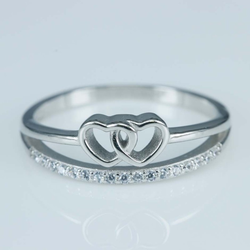 Ring Heart 6mm. Circonia