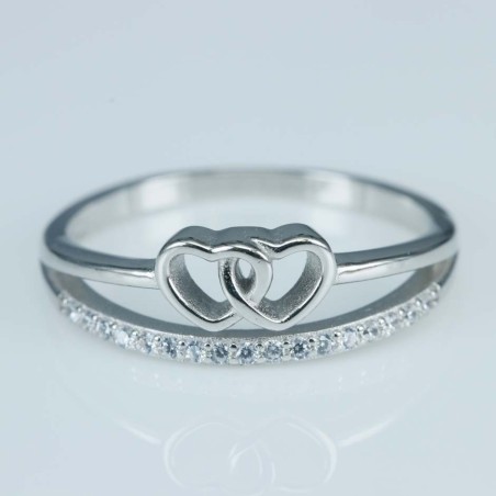 Ring Heart 6mm. Circonia