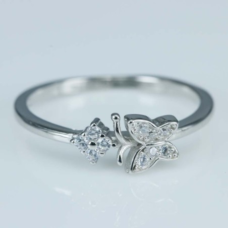 Ring Butterfly 6mm. Circonia