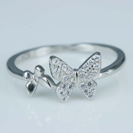 Ring Butterfly 8mm. Circonia