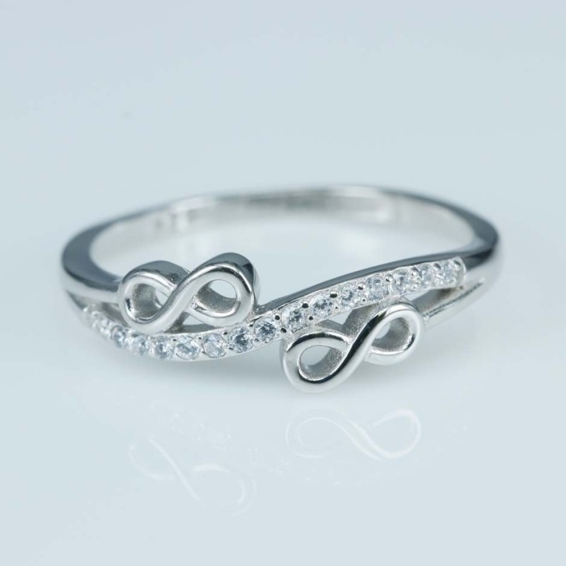 Ring Infinity 7mm. Circonia