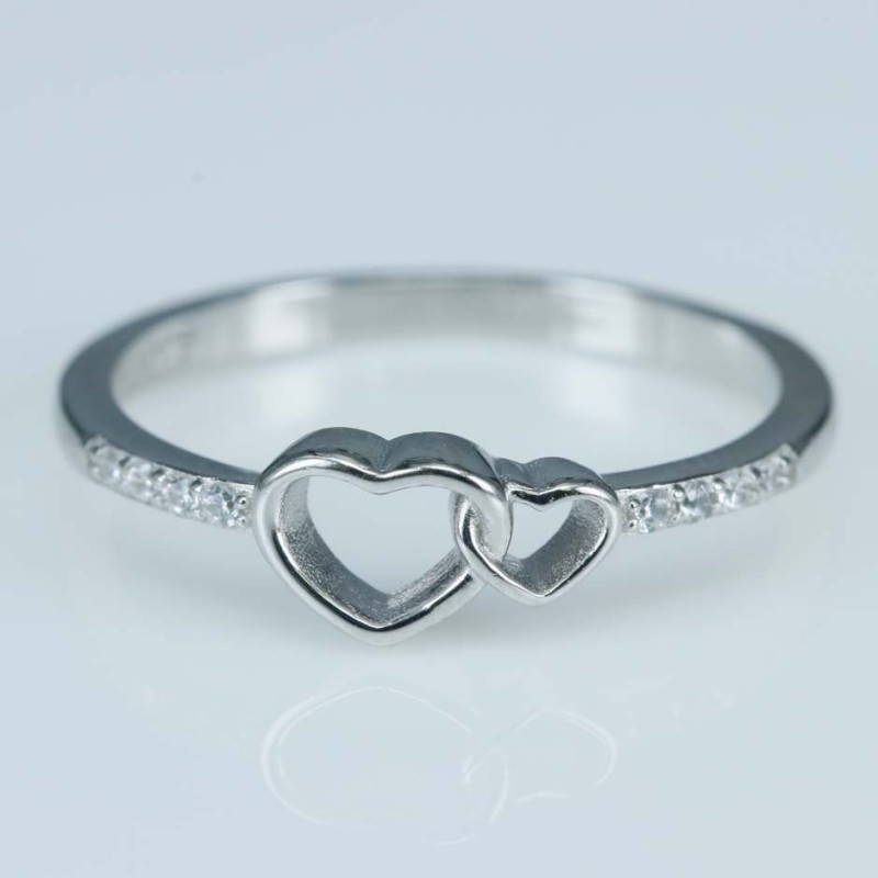 Ring Heart 5mm. Circonia