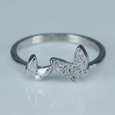 Ring Butterfly 8mm. Circonia