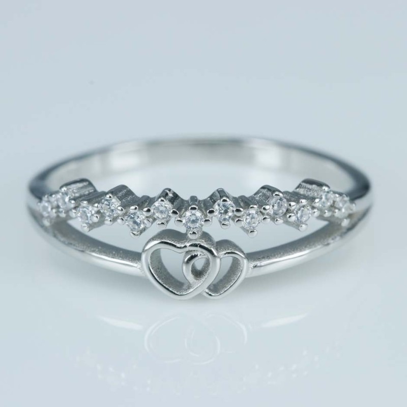 Ring Heart 6mm. Circonia