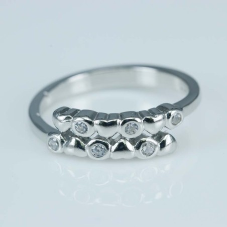 Ring Heart 5mm. Circonia