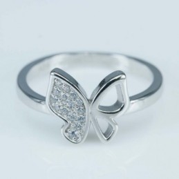Ring Butterfly 11mm. Circonia