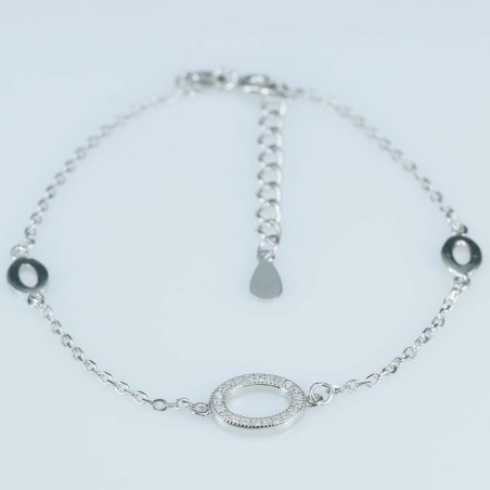 Bracelet Oval 9x15mm. Circonia