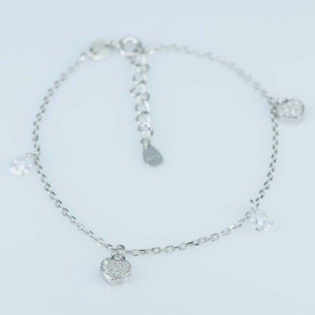 Bracelet Heart 6mm. Circonia