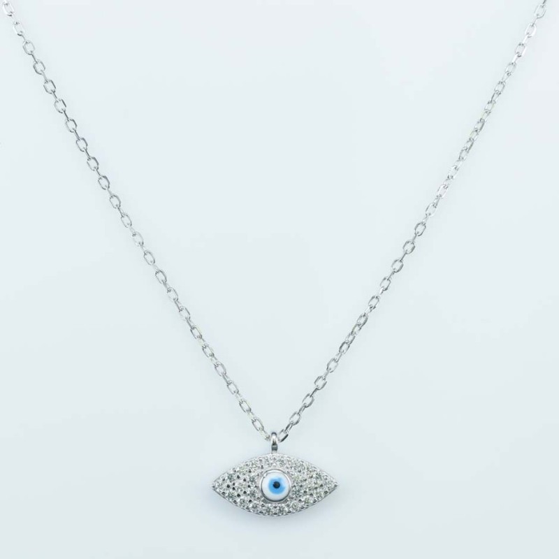 Necklace Eye 10x16mm. Circonia