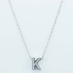 Necklace K" 6x8mm. Circonia