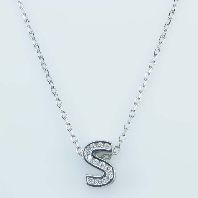 Necklace S" 5X8mm. Circonia