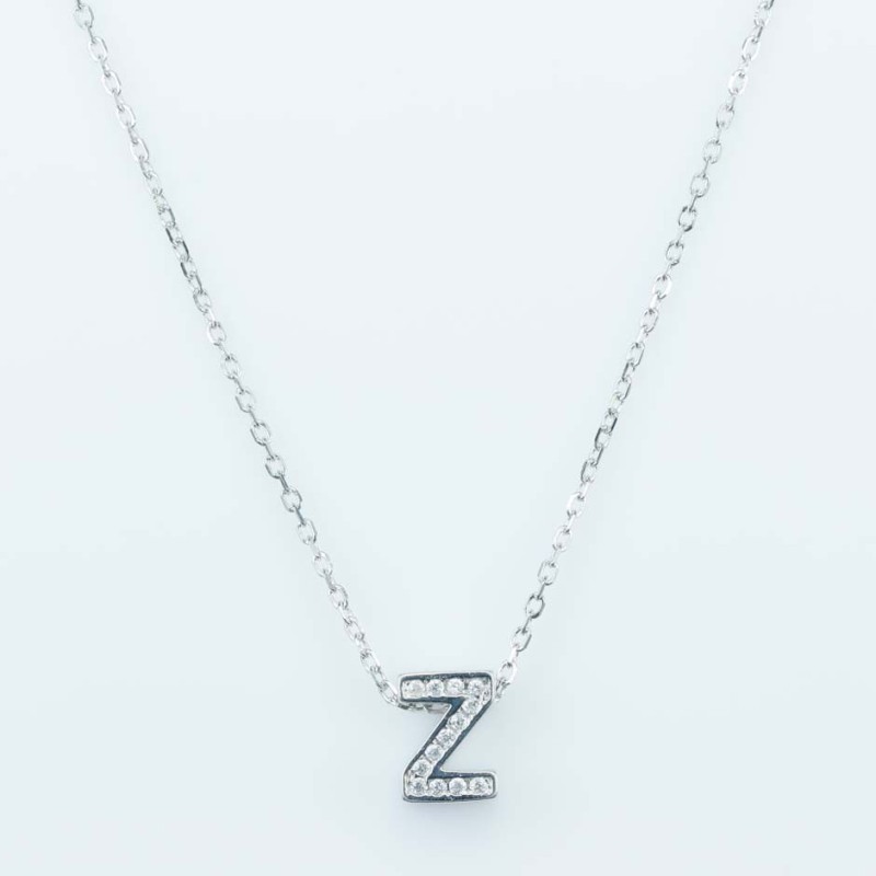 Necklace Z" 6x8mm. Circonia