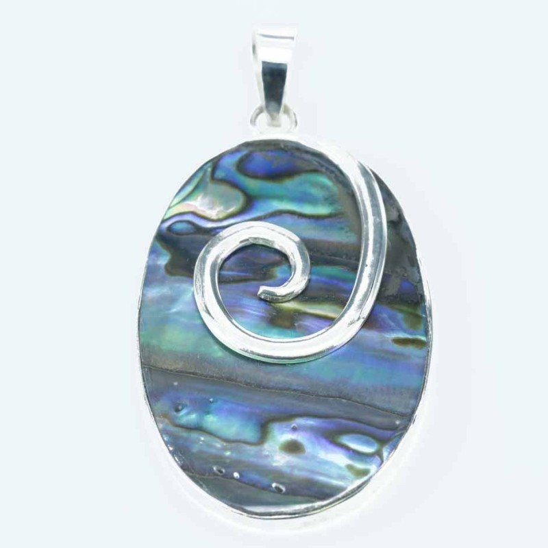 Pendant Oval 23x39mm. Abalon Shell