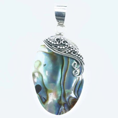 Pendant Oval 15x27mm. Abalon Shell