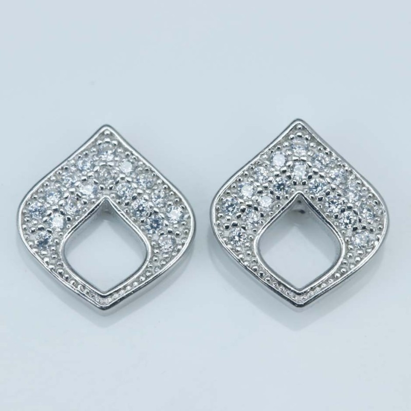 Earring Rhombus 10mm. Circonia Earring Rhombus 10mm. Circonia