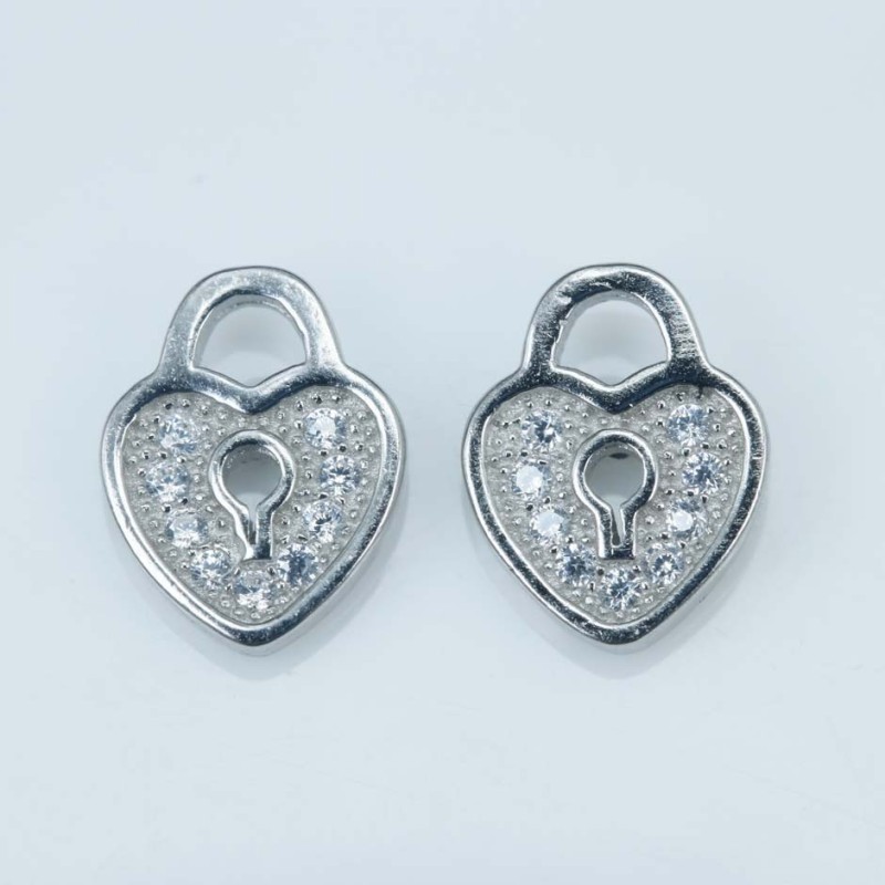 Earring Lock 7x9mm. Circonia