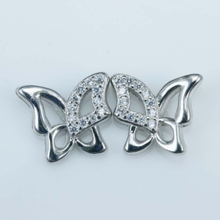 Earring Butterfly 9x11mm. Circonia